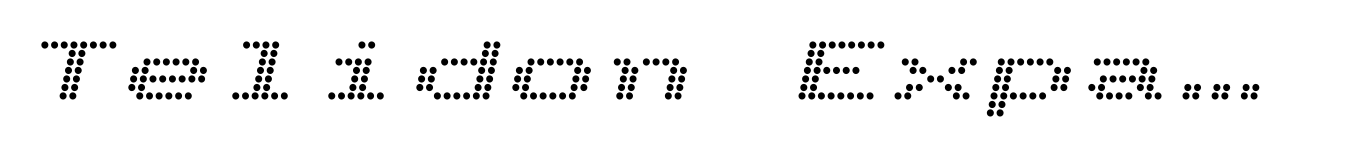 Telidon Expanded Bold Italic image